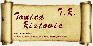 Tomica Ristović vizit kartica